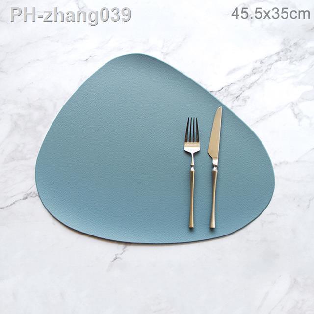 kitchen-leather-placemat-western-pad-tableware-mat-water-and-oil-proof-coaster-heat-insulation-easy-to-clean-multiple-colors