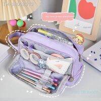 ◇◘☸ Large Capacity Pencil Bag Aesthetic Pencil Pouch School Cases Zipper Big Stationery Bag Pen Case Students School Supplies