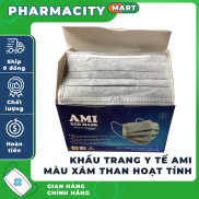 Khẩu Trang Y Tế AMI - Mầu XÁM Than Hoạt Tính - Hộp 50 chiếc