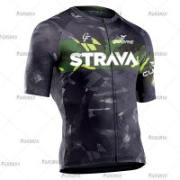 STRAVA Mens Cycling Jersey Summer Breathable Male Short Sleeves Bicycle Clothes Cycling Shirt Mountain Bike Cycling Clothing