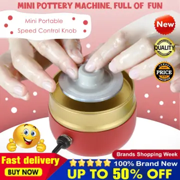 1500RPM Mini Electric Pottery Wheel Machine Small Pottery Forming Machine  with Tray for DIY Ceramic Work Clay Craft US EU Plug