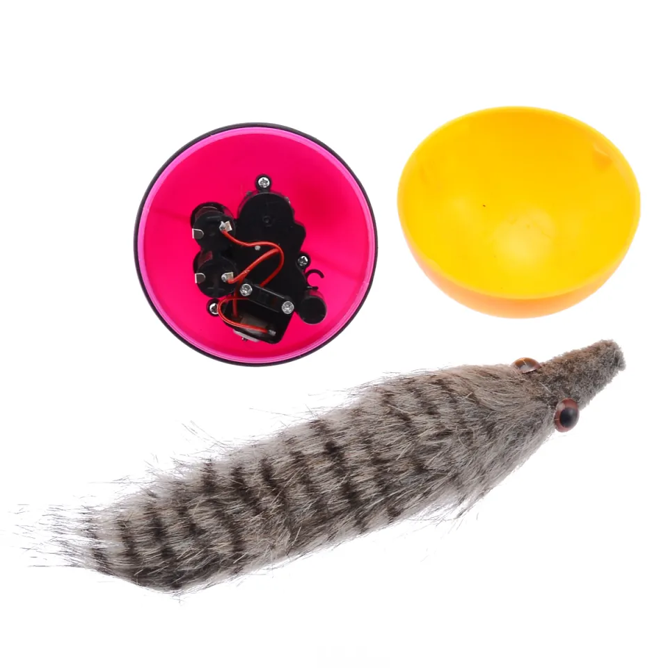 taxiner Hot Lovely Pet Dog Weasel Motorized Rolling Ball Appears Jump  Moving Alive Toy