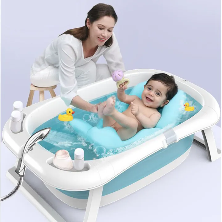 Portable Foldable Bath Tub Baby Shower with Realtime Temperature and
