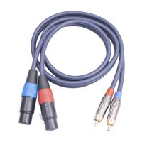 SunniMix XLR สาย RCA เชื่อมต่อสัญญาณเสียงสำหรับ Livestream เครื่องผสมกระจายเสียงเครื่องขยายเสียง