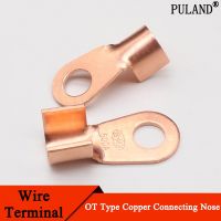 50pcs Copper Battery Cable Connector Terminal Open Lugs Wire Terminals Crimp Splice OT Type 3A 5A 10A 20A 30A 40A 50A 60A 80A Electrical Circuitry Par