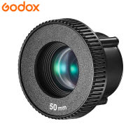 AK-R24 Godox ไฟหน้ามอเตอร์ไซค์ LED ทุ่มเท50มม. เลนส์โฟกัสสำหรับ Godox AK-R21อุปกรณ์เสริมไฟถ่ายรูปโปรเจคเตอร์