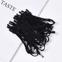 50pcs Mask Elastic Band Rubber Rope Ear Hanging Rope Adjustable with Iron DIY Black White Elastic Sewing Mask Craft Accessories