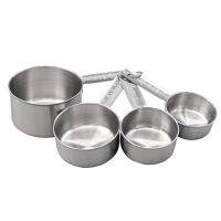 Graduated Measuring Cups Stainless Steel Thickened Material 4PCS Set Baking Convenient For Storage Four Capacities