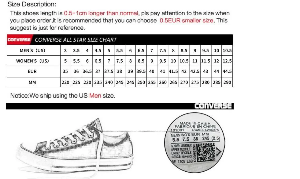 Cdg Size Chart