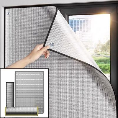 ；【‘； Thicken 6Mm Household Glass Window Sunshades Anti-UV Aluminum Foil Shading Screen Sunshine Room Shading Board Keep Warm Film