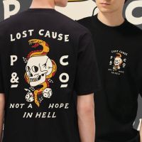 เสื้อยืดคอกลม(พร้อมส่งเสื้อเฮีย) เสื้อ Lost cause ผ้าCotton 100% มีสองสี ทั้งทรงปกติและ OVERSIZE S-5XL