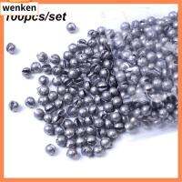 WENKEN 100Pcs แยก Line Sinkers น้ำหนัก น้ำหนักเพิ่มเติม ขั้วต่อตะขอ เปิดปาก ตกปลาตะกั่วตก Sinker