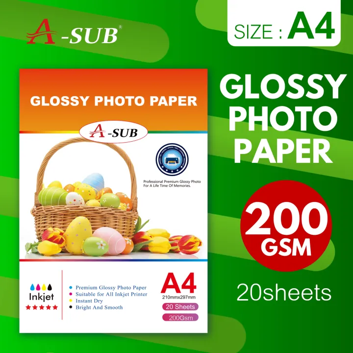 A4 High Glossy Photo Paper 200gsm 20 Sheets Lazada Ph