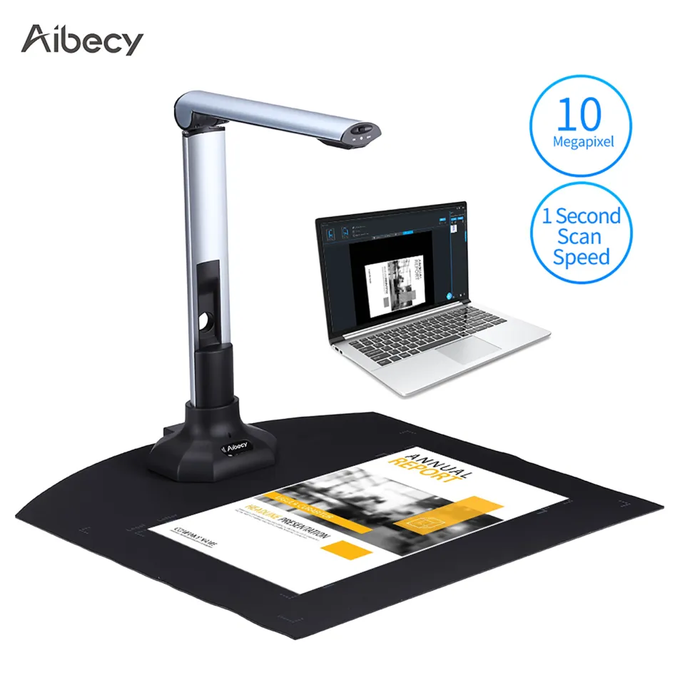 Aibecy BK52 Portable Book & Document Camera Scanner Capture Size A3 HD 10  Mega-pixels USB