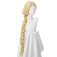 JOY &amp; BEAUTY Tangled Princess 120Cm 47 "Straight Blonde Super Long Cosplay Wig Rapunzel Synthetic Hair Anime Wig Wig Caphot