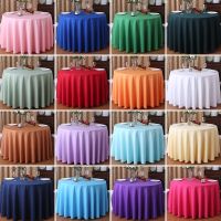 Round 100 Polyester Tablecloth Table Overl Wedding Decoration Table Cloth Cover For Birthday Festival Party Banquet Supply