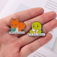 Enamel Pins Formula Element Fox Tortoise Science Animal Brooches Bag Hat Lapel Pin Badge Brooch Pin Wholesale