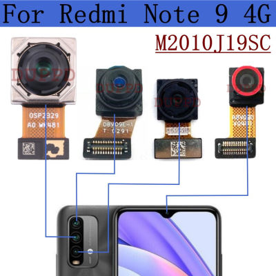 Kamera Belakang untuk Xiaomi Redmi Nota 9 4G M2010J19SC Kedalaman Ultrawide Utasal Belakang Modul Kamera Depan Alat Ganti