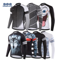 KEMALOCE Wholesale 100 Polyester Men Cycling Jersey Quick Dry Bicycle Shirt Spring Full Sleeve Road Cycling Clothes Bike Jersey