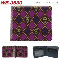 【CW】 Anime Jojo Bizarre Adventure Cartoon Wallet Men Leather Coin Purse with Card Holder