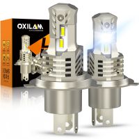 Oxilam 2ชิ้น H4 Led Lampu Depan Mobil 12000ลูเมน60วัตต์หลอดไฟ H4สว่างมาก Led 9003 Hb2 H4 6000K 12V ไม่มีพัดลม