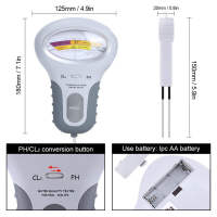 PH และ CL2เมตรคลอรีนทดสอบคลอรีน F Lowmeter เมตรการตรวจสอบน้ำการวิเคราะห์คุณภาพเครื่องมือวัดสำหรับสระว่ายน้ำพิพิธภัณฑ์สัตว์น้ำ PC-101