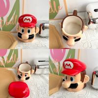 ส่งจากไทย? แก้วน้ำ Mario มาริโอ้ แก้วมัค มีฝาปิด Mug cup แก้วกาแฟ แก้วเซรามิค ceramic น่ารัก ใส่เครื่องดื่ม แก้วน่ารัก