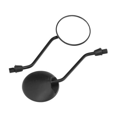 “：{}” Lmodri Free Shipping New Universal Motorcycle Rounded Side Back View Mirror Motorbike E-Bike Scooter 10Mm 8Mm Rearview Mirrors