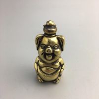 ∋ Exquisite retro bronze pig Bajie snuff bottle