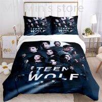 【hot】❇☇✷ Teen Wolf Print Three Piece Set Fashion Article Children or Adults for Beds Quilt Covers Pillowcases