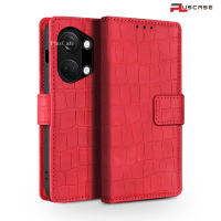 PlusCase สำหรับ OnePlus Nord 3 5G Faux Crocodile Leather เคส Card Slot กระเป๋าสตางค์ Flip Stand Cover