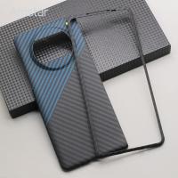 Amstar Dual Color Carbon Fiber Fold Case For Huawei Mate X3 Premium Aramid Fiber Ultra-Thin Anti-Fingerprint Mate X3 Fold Cover