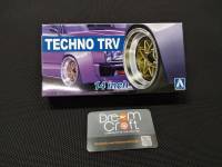 AOSHIMA 1/24 TECHNO TRV 14inch (ล้อ อะไหล่แต่งโมเดลรถ Model DreamCraft)