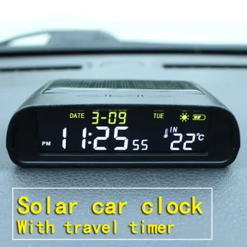 RHUNDO Wireless Digital Car Thermometer Outdoor Temperature Clock