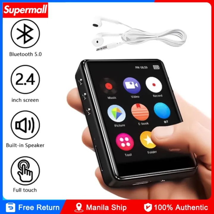 Bluetooth Music Player X62 Walkman USB Mini MP3 Play 16GB Memory Touch