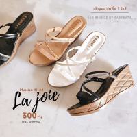 รองเท้าไซส์ใหญ่ 41-44 รุ่น La Joie  ส้นสูง 3 นิ้ว ส้นเตารีด ส้นตึก bigsize plussize