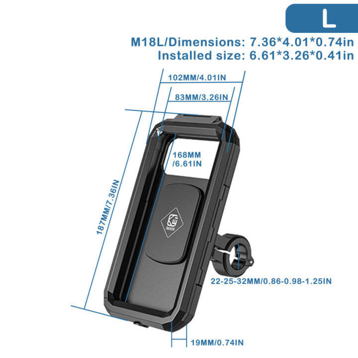 รถจักรยานยนต์ที่วางโทรศัพท์-กันน้ำที่ยึดโทรศัพท์มือถือกับจักรยานที่วางโทรศัพท์จักรยานที่วางโทรศัพท์ปรับ-universal-การหมุน360องศาโทรศัพท์มือถือที่วางโทรศัพท์สำหรับจักรยานและมอเตอร์ไซด์สำหรับ-iphone-and