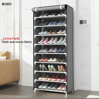 Simple ตู้รองเท้า DIY ผ้ากันฝุ่นออแกไนเซอร์ Stand Holder Hallway Saving Space ชั้นวางรองเท้า Home Furniture Storage Shoe Rack