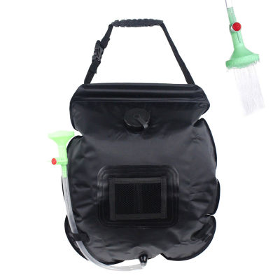 Portable Outdoor Solar Shower Bag Removable Water Bag with Shower Head For Camping Hiking Climbing FHJ889