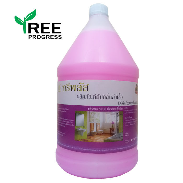 น้ำยาดับกลิ่นอเนกประสงค์-สีชมพู-กลิ่นบูเก้-ทรีพลัส-disinfectant-deodorizer-ขนาด-3-8-ลิตร-ใช้ดับกลิ่นในห้องน้ำ-และห้องต่างๆ-by-treeprogress