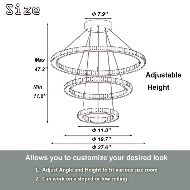 โมเดิร์น30-50-70ซม-รอบ3แหวน-led-โคมไฟระย้าแบบจี้โคมไฟแขวนเพดานสำหรับห้องรับประทานอาหารห้องนอนห้องนั่งเล่นห้องครัวบันไดในร่มหรูหราแสง
