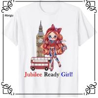 WANGU 2022เสื้อยืดสำหรับผู้ชายและยูเนี่ยนแจ็ค Jubilee Ready Girl Queen S Platin Jubilee