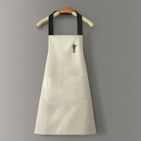 WomenS Fashionable Cute Household Cooking Kitchen apron with Pocket wipe handsWaterproof And Oil-Proofapron