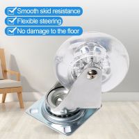 Soft Transparent Pulley Rubber Swivel Chair Caster Office Chair Wheels Furniture Caster Mute Wheel