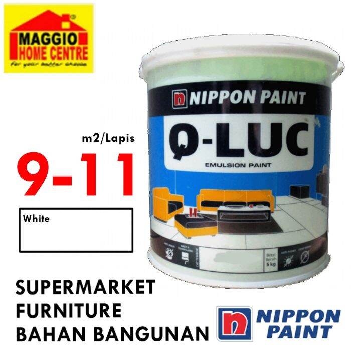 Cat Tembok Putih Cat Interior Qluc WHITE 4,5KG NIPPON Lazada