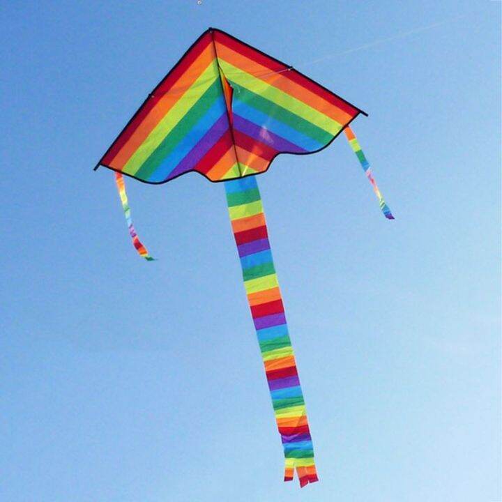 100cm wide New Long Tail Rainbow Kite Outdoor Kites Flying Toys Kite ...