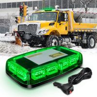 【LZ】✆  Luzes estroboscópicas do telhado verde 48LED Emergência Aviso de segurança Barra de luz intermitente Montagem magnética 12V 24V Carros Caminhões Verde