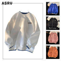 ASRV เสื้อกันหนาวผู้ชายหลวมและเรียบง่ายรอบคอด้านบนฤดูกาลเย็นใหม่อินเทรนด์แบรนด์เสื้อทุกการแข่งขัน