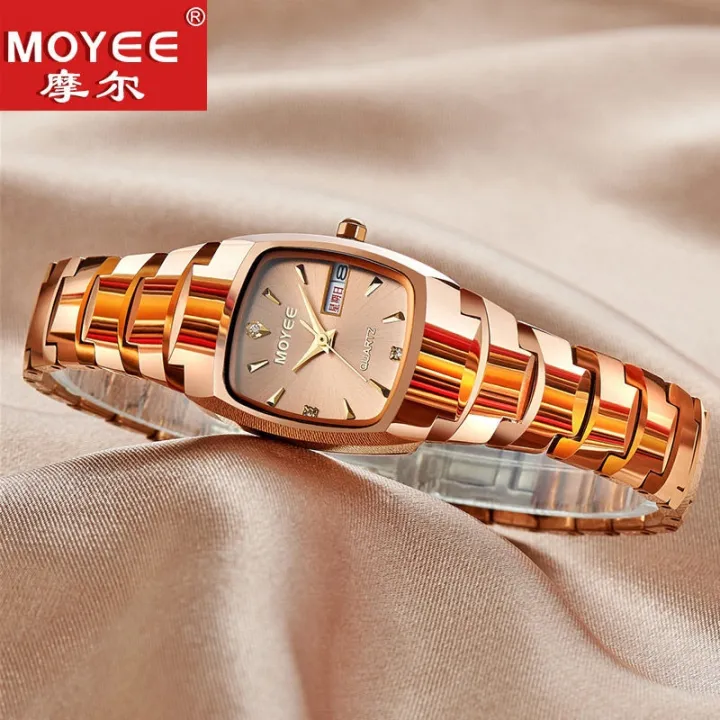 Rose gold square watch fashion contracted a mechanical watch waterproof