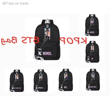 hiuake.my USB Charging BTS Backpack School Bags for Teenage Girls